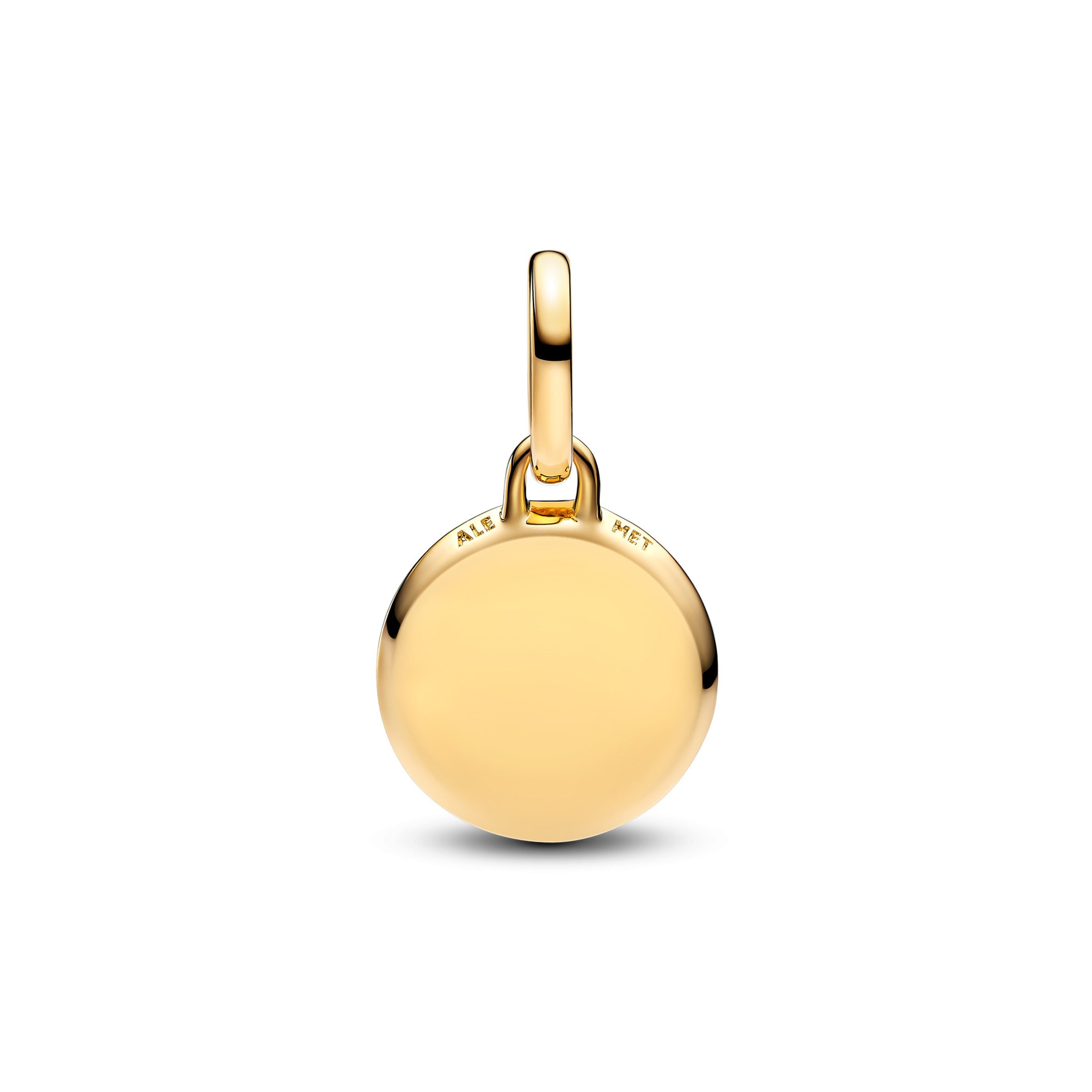 Green Engravable Mini Medallion Charm