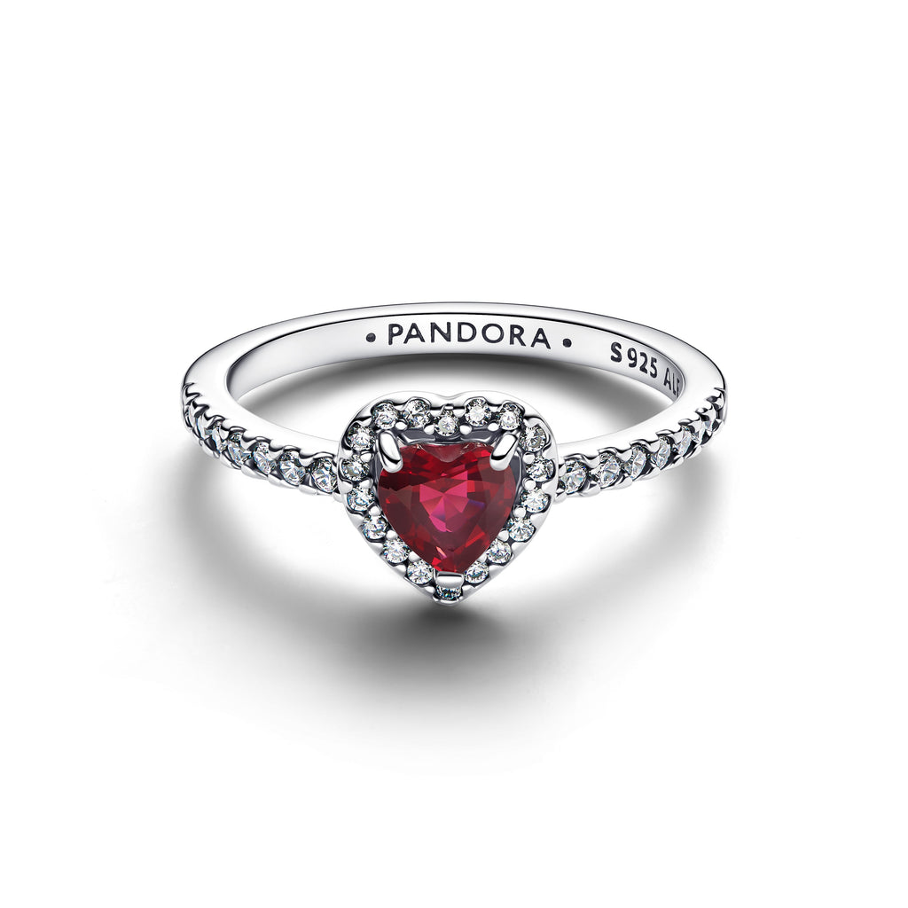 Elevated Fuchsia Rose Heart Ring