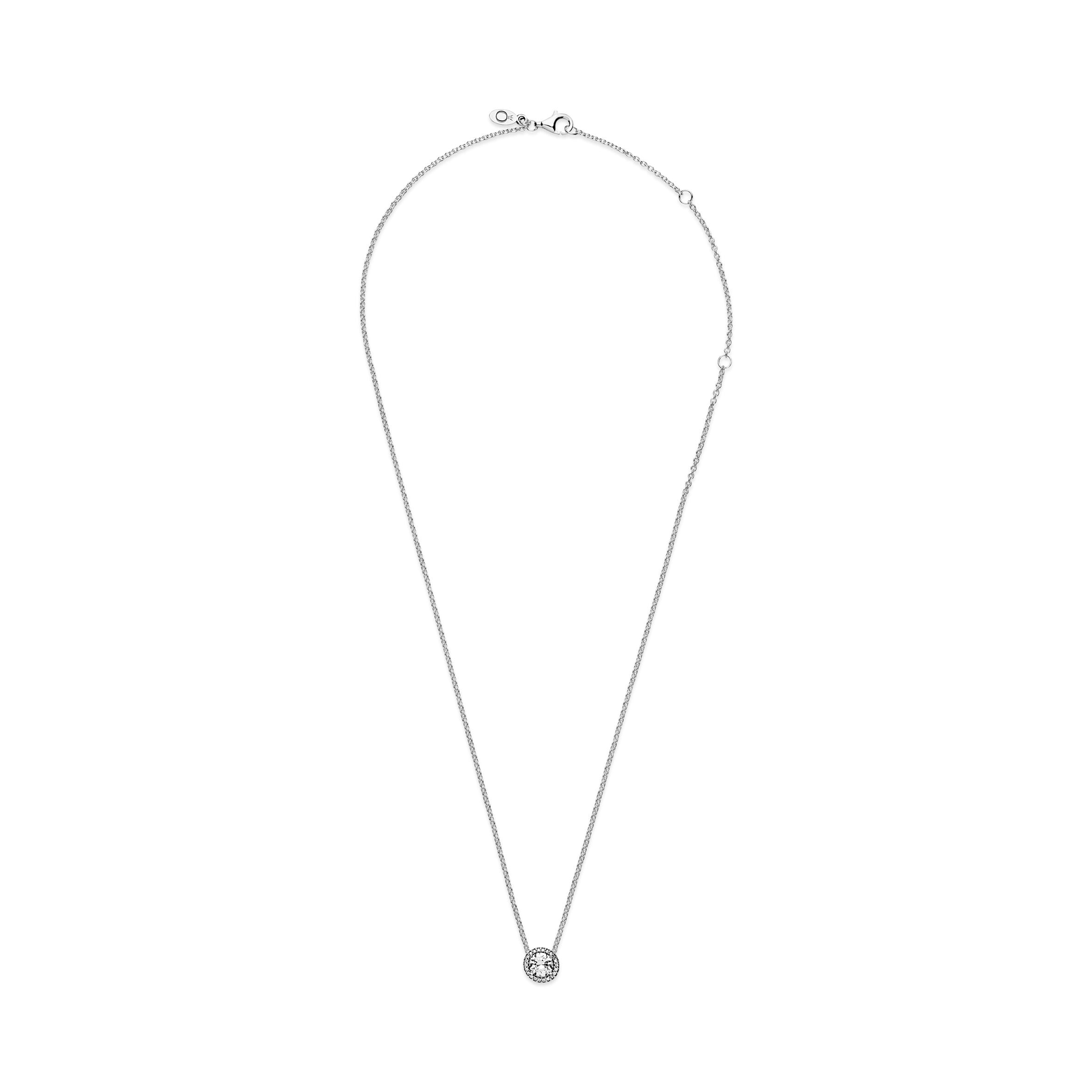 Round Sparkle Halo Necklace