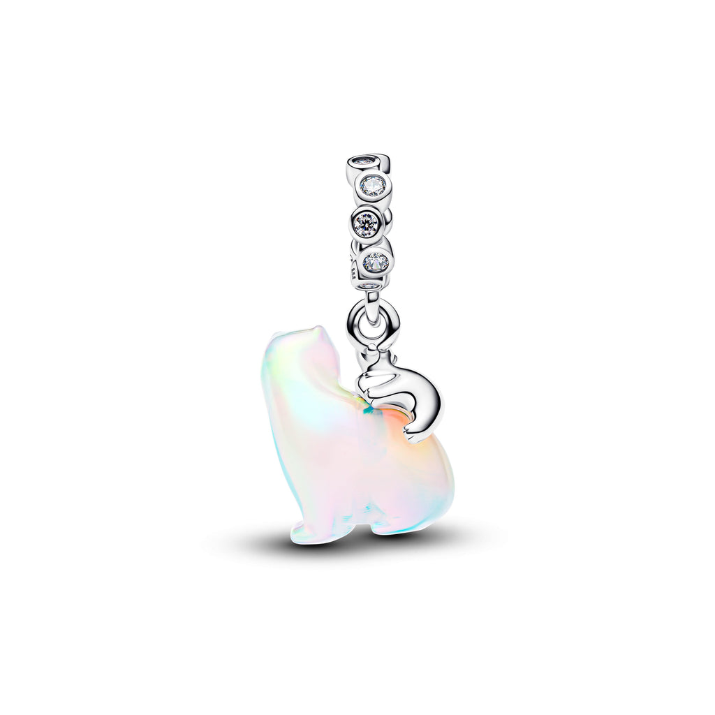 Polar Bear Mother & Cub Dangle Charm