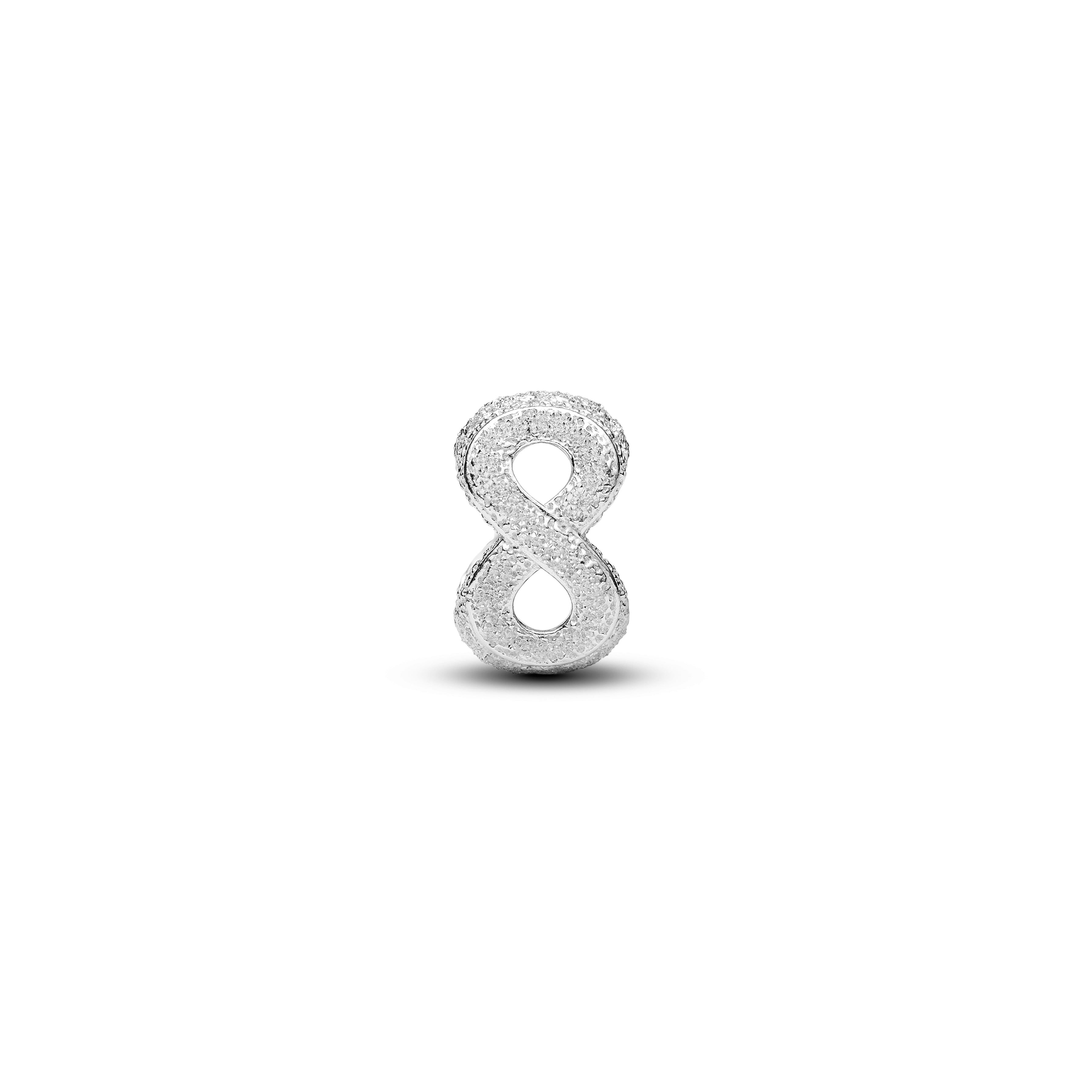 Textured Infinity Symbol Mini Charm