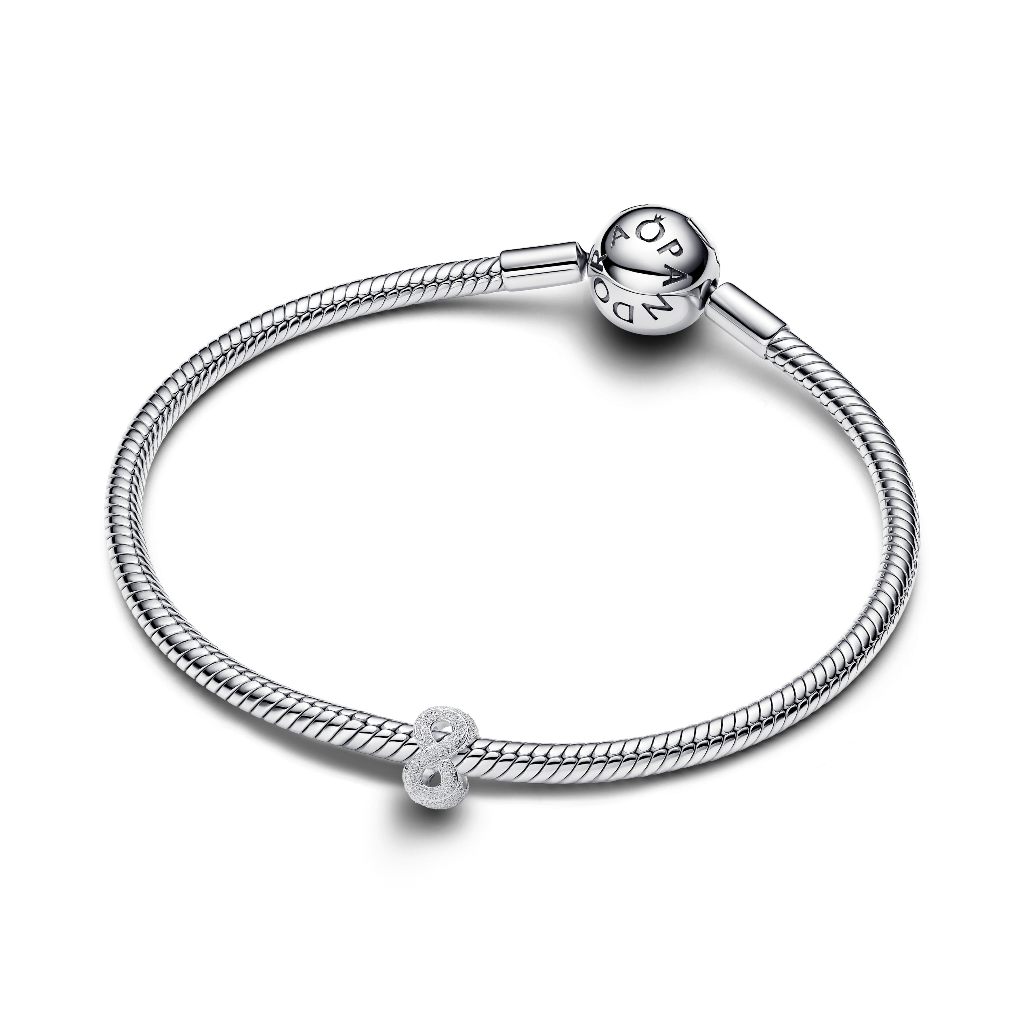 Textured Infinity Symbol Mini Charm